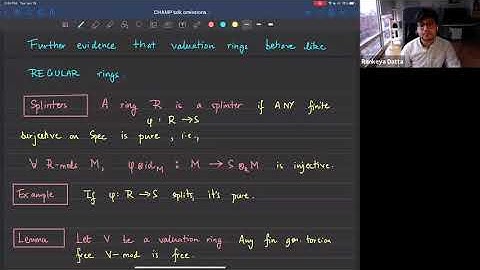 Rankeya Datta: How valuation rings behave like non-noetherian regular rings