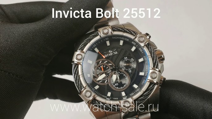 Reloj Casual De Cuarzo para Hombres Invicta 23860 Bolt Acero Inoxidable y  Silicona , negro