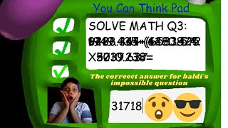 How To Play Baldis Basics Balids Basic Answer For 3Rd Question Game In Education And Learning