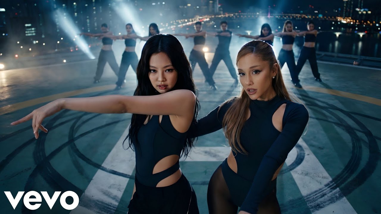 Jennie, Ariana Grande - Midnight Drift (ft. Doja Cat, K-Pop) | (Official Lyrics Video)