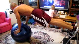 P90X2 Elevated Stability Ball Push ups