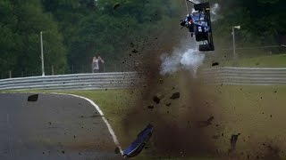 Onboard Massive Airborne Crash For Vaidyanathan At Oulton Park