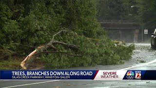Winston-Salem crews work to remove trees, branches from roads, homes