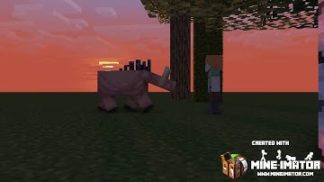 ALEX ATTACKED BY HOGLIN- A MINECRAFT ANIMATION