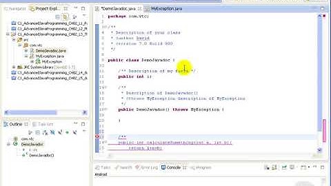 23 Advanced Java tutorial   The javadoc Utility