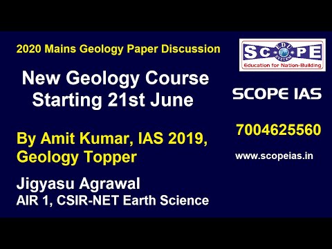 UPSC Geology 2020 paper discussion | Amit Kumar IAS | Geology topper | SCOPE IAS