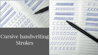 cursive Handwriting strokes | cursive Handwriting practice easy strokes