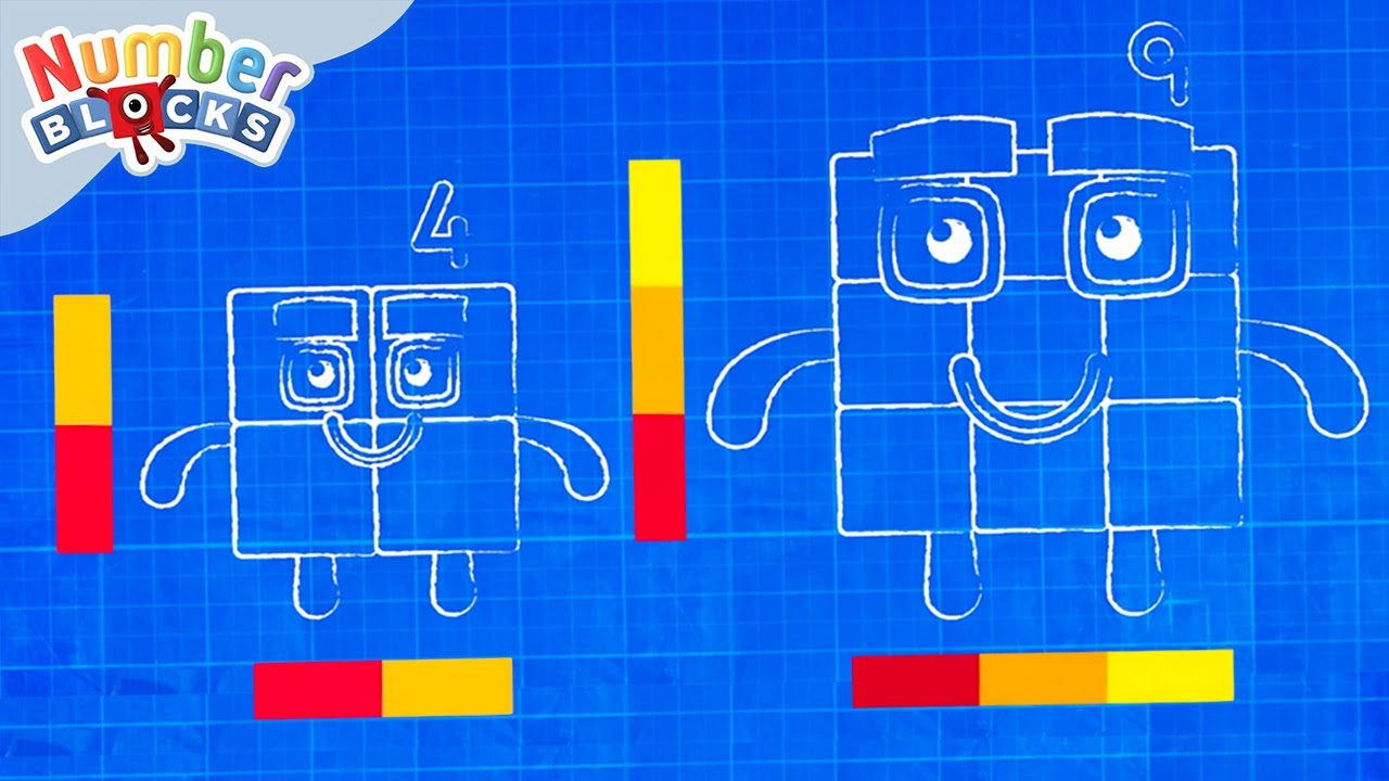 Square Numbers Made Easy Peasy 🟩 | Learn to Count for Kids | Number Cartoon | Numberblocks