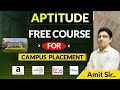 Best Aptitude Course For Placement  | Free Aptitude Course For Campus Placement