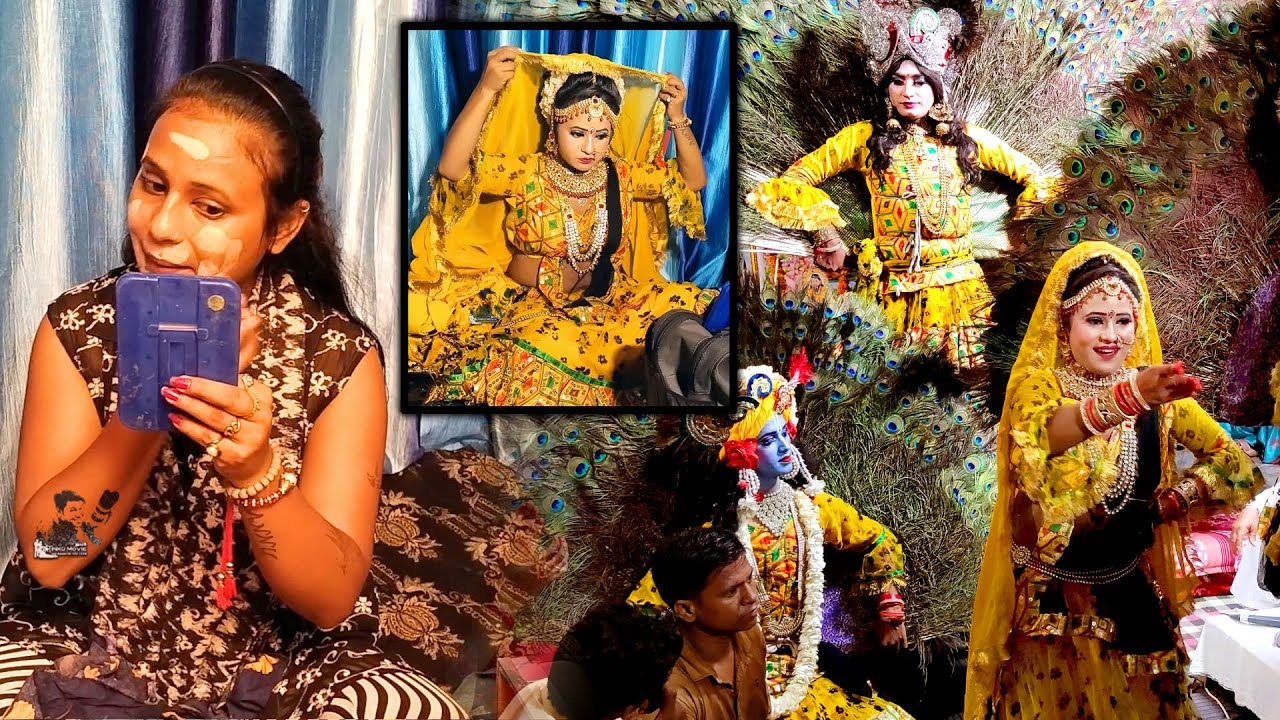 Full Makeover & Dress UP || RADHA JHANKI MAKEUP  || Tinku Movies Videography  || Anuradha