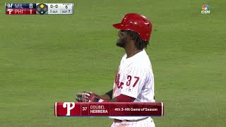 MIL@PHI: Herrera sets new career high for doubles