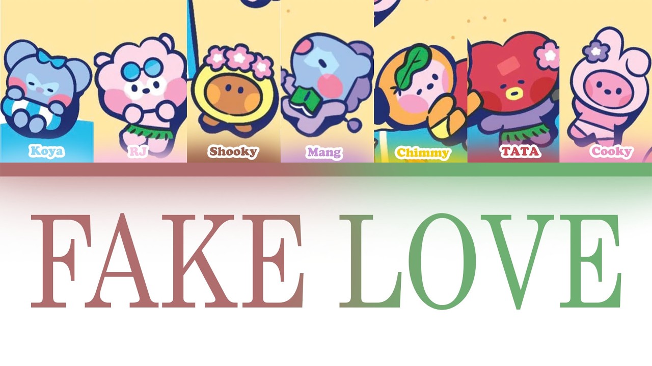 fake love • bt21 version • color coded lyrics - YouTube