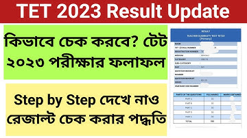 🔥কিভাবে টেট পরীক্ষার ফলাফল চেক করবে ? || How to check result of Primary TET 2023 || Primary TET 2023