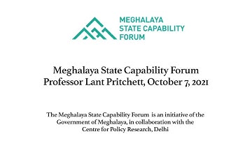 Meghalaya State Capability Forum: Highlights video reflections of the Chief Minister of Meghalaya
