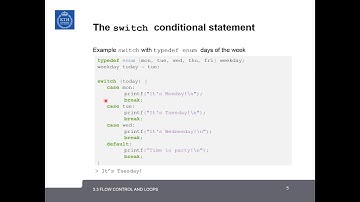 3 3 Flow control and loops
