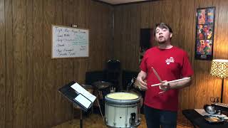 RHS Drumline Audition Packet Exercise #2. Accent Tap- Play Along and Tips with Brandon Trey Borup