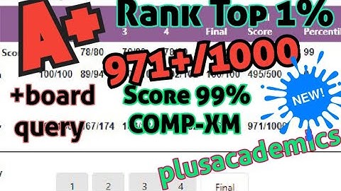 Rank Top 1% - Score 970+ Comp xm round 1 to 4 Answers -  99.9% COMPXM 2025 decisions