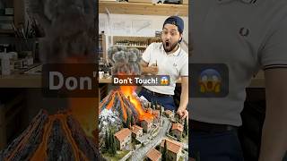 Never touch the mini volcano! 🌋 #shorts #viral #trending #miniature #cgi #satisfying #vfx