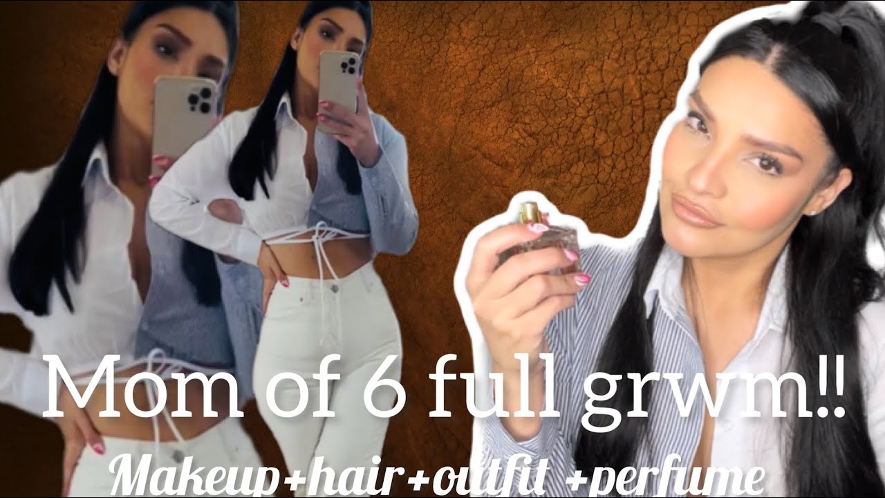 FULL GET READY WITH ME!! Mom of 6 with a newborn hair+makeup+outfit