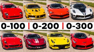 FH5 Acceleration Battle | Best Of Ferrari | Which Ferrari Is The Fastest In The 0-300 km/h-0 Test?