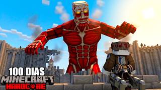 Sobreviví 100 Días a un Apocalipsis de Titanes en Minecraft 💀