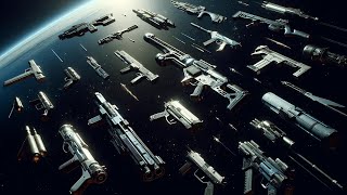 What is the range of weapons if used in space?