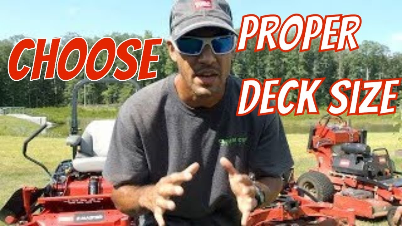 Mower Deck Size Chart