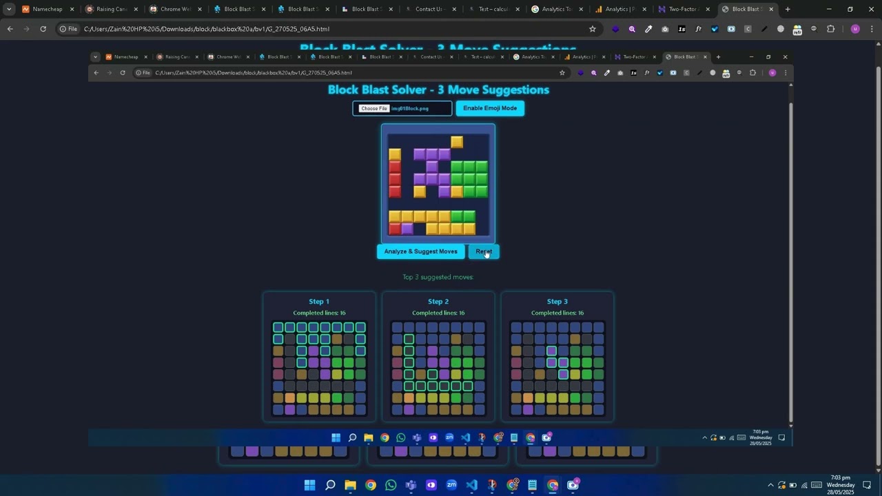 How our Block Blast Solver tool works?