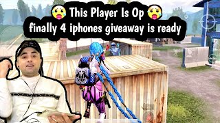 THIS PLAYERS IS OP 😱 FINALLY 4 IPHONE AOR 50 ROYALPASS GIVEAWAY TIME NEAR ● PUBG MOBILE