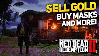 How to Sell Gold Bars and Valuables & Buy Melee Weapons, Recipes, Masks! - Red Dead Redemption 2