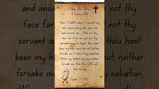 Today Bible Verse Psalm 27:7,9-10 (KJV) #bibleverse #verseoftheday