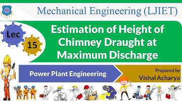 L 15 Height of Chimney, Draught at Max Discharge | Power Plant Engineering | Mechanical