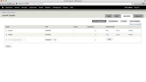 Kodamera on Drupal: Webform - A short introduction