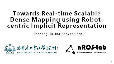 Towards Real-time Scalable Dense Mapping using Robot-centric Implicit Representation