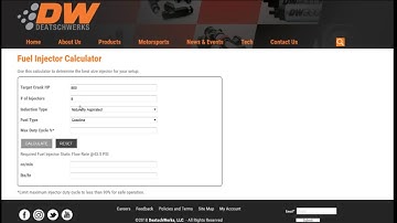 DeatschWerks Injector calculator tutorial