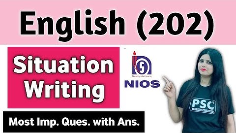 Nios Class 10 English Situation Writing, Nios English 202 Situation Writing Important Questions