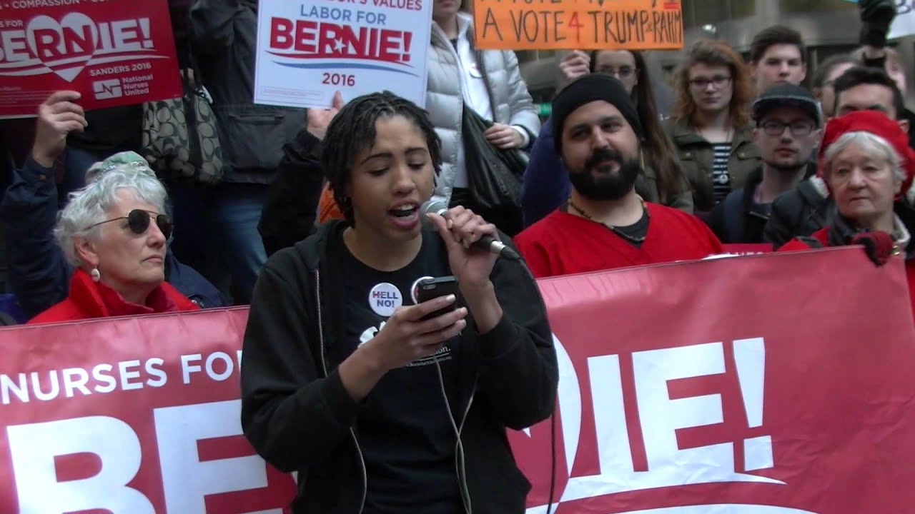 uava Darletta Scruggs of Socialist Alternative Addresses Bernie Sanders Rally in Chicago