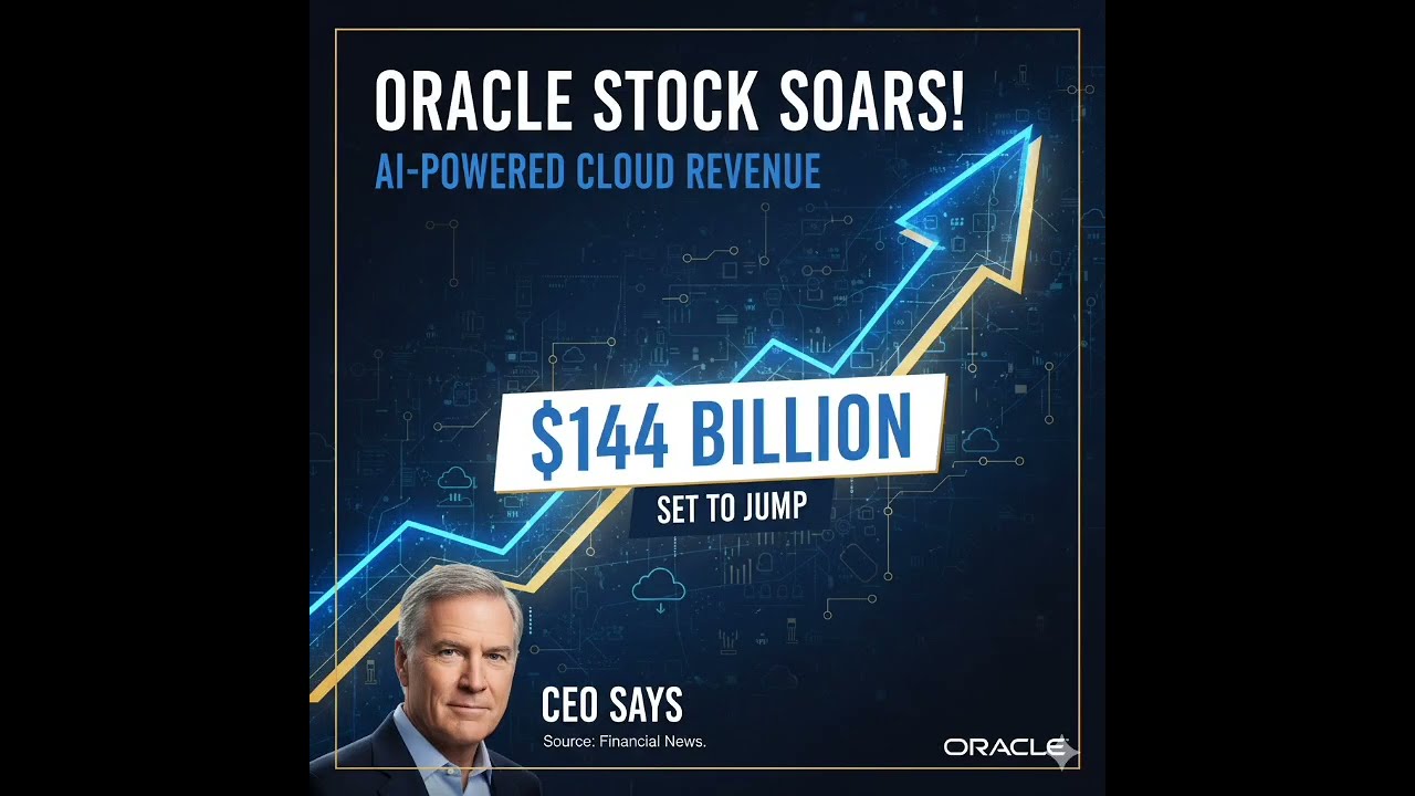 Oracle stock jumps as CEO predicts AI-powered cloud revenue will hit $144 billion.