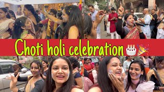 Choti holi vlog | holi celebration with krishnaa | #dailyvlog #youtube #youtubevideos | Charu verma