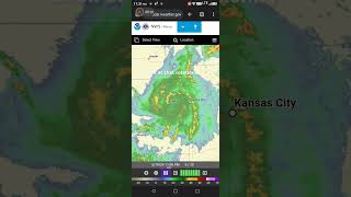 5-19-2024 severe storm rotation over Topeka Kansas #storm #weather #radar #kansas #topeka