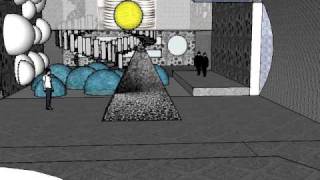 Sketchup Animation of LG Exhibition with sliding door