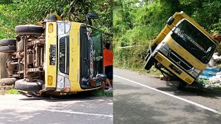 truk bermuatan hebel laka😭 di daerah cinangkerok Sindang barang asli reall cctv bungur sarang 🤙📸