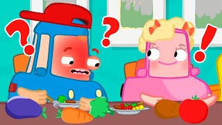 Wheelzy Family VS Vegetables! New episodes of funny cartoons for kids. Family cartoon for kids.