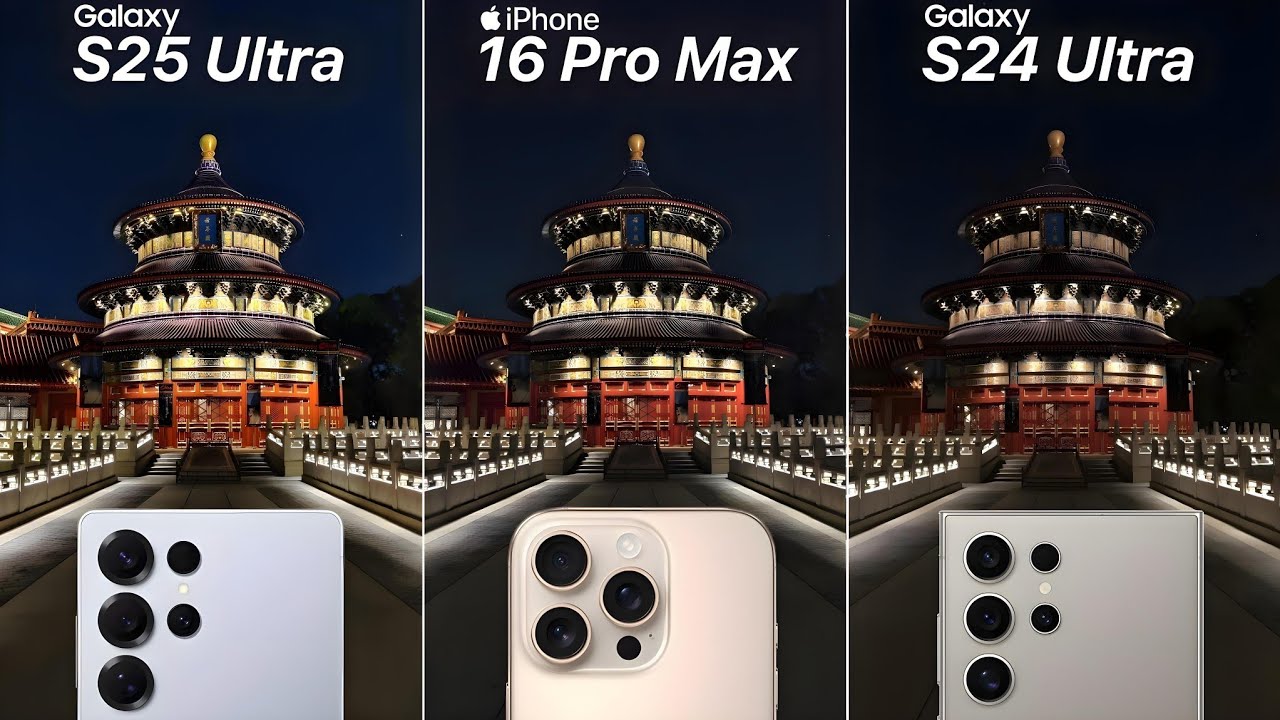Samsung Galaxy S25 Ultra VS iPhone 16 Pro Max VS Galaxy S24 Ultra ...