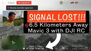 LOST SIGNAL DJI Mavic 3 Drone with DJI RC Controller 6.5 KMs Away…