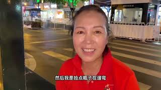 流浪大姐租的破房子太热 ，晚上睡街头乘凉，感觉她像流浪人员