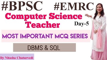 Bihar BPSC Computer Teacher #5 Most Important Questions #dbms #sql  #bpsccomputerteacher #emrc