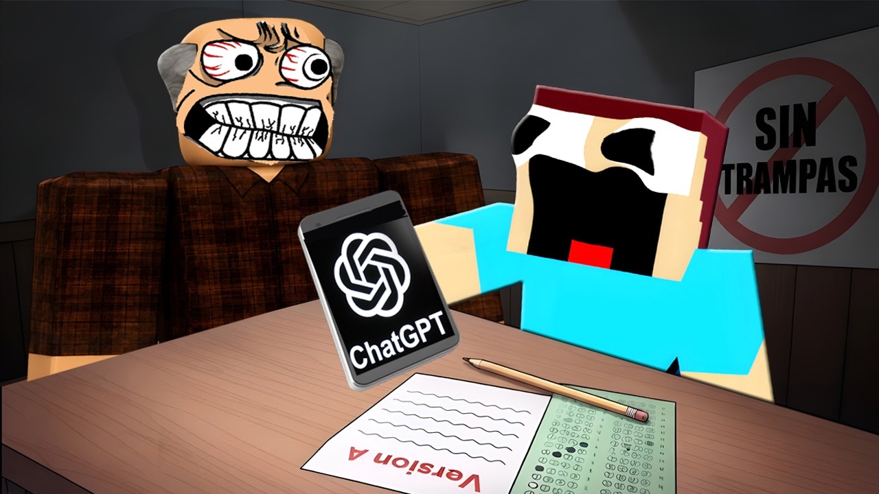 ¡HICE TRAMPA en el EXAMEN de la ESCUELA! | Cheating During Testing (Roblox)