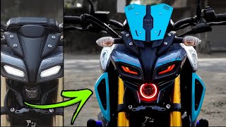 Yamaha MT 15 Hot Crazy Modified | mt 15 v2 killer looking | MT 15 V2 bs6 headlight modification | MT