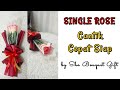 Single rose wrapping ll How to wrap a single rose ll simple and nice bouquet single rose